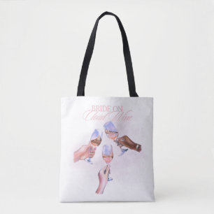 Bride on Cloud Wine Funny Bridal Party Design Tote Bag