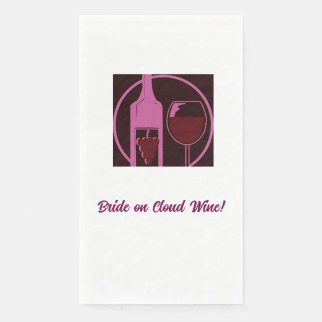 Bride on Cloud Wine! Napkin (Front)