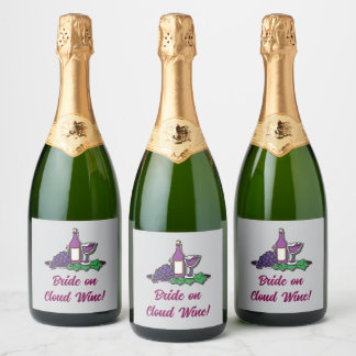 Bride on Cloud Wine! Sparkling Wine Label