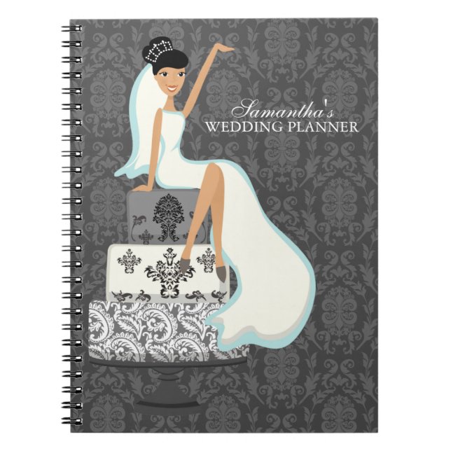 Bride on Wedding Cake Notebook (Front)