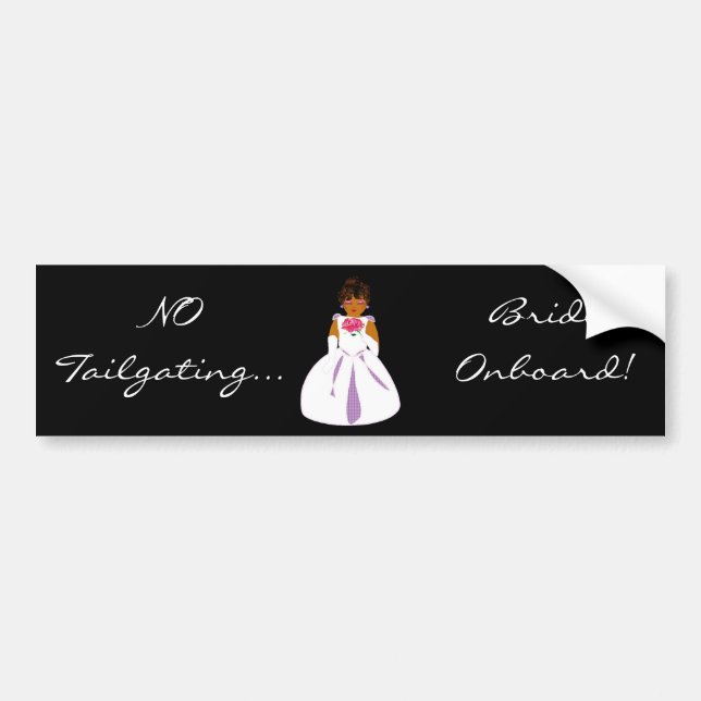 "Bride Onboard" Bumper Sticker -Customizable (Front)