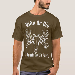 Bride Or Die Babe Gothic Witchy Halloween Tarot Ba T-Shirt