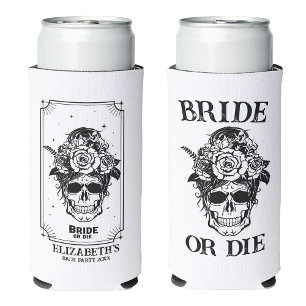 Bride or Die Bachelorette Party Customized Bridal Seltzer Can Cooler