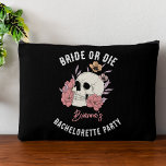 Bride or die black retro skull bachelorette party accessory pouch<br><div class="desc">Bride or die bachelorette party personalized accessory pouch ,  black cups with gothic skeleton skull bachelorette party favours bridesmaid gifts bridal party favours</div>