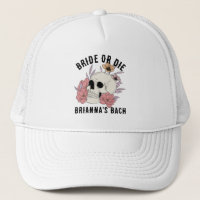 Bride or die black skull bachelorette party favour