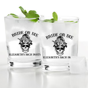 Bride Or Die Personalized Bridesmaids Till Death Whiskey Glass