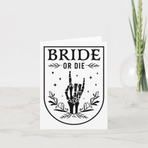 Bride Or Die Wedding Bachelorette Party Spooky Sea Card