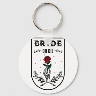 Bride Or Die Wedding Bachelorette Party Spooky Sea Keychain