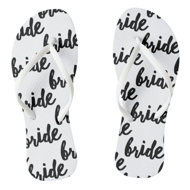 Bride Pattern Wedding Flip Flops (Footbed)
