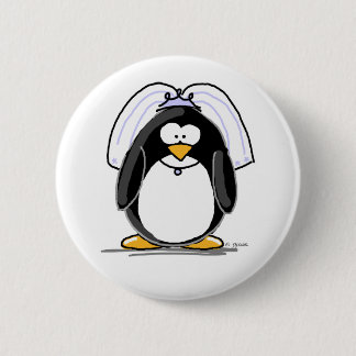 Bride Penguin 2 Inch Round Button