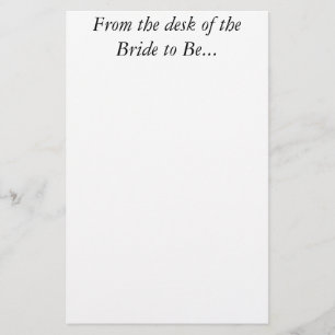 Bride Personal Custom Letter Wedding Stationery