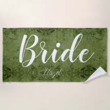 Bride Personalized Bachelorette Bride Script White
