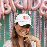 Bride Personalized Bachelorette Party Trucker Hat<br><div class="desc">Celebrate the bride in style with this modern and personalized trucker hat featuring bold "BRIDE" typography and a custom line for your bachelorette crew. Whether you're heading to Miami or planning a beach bash, this fun and functional hat is perfect for bridal parties on the go. Lightweight, breathable, and totally...</div>
