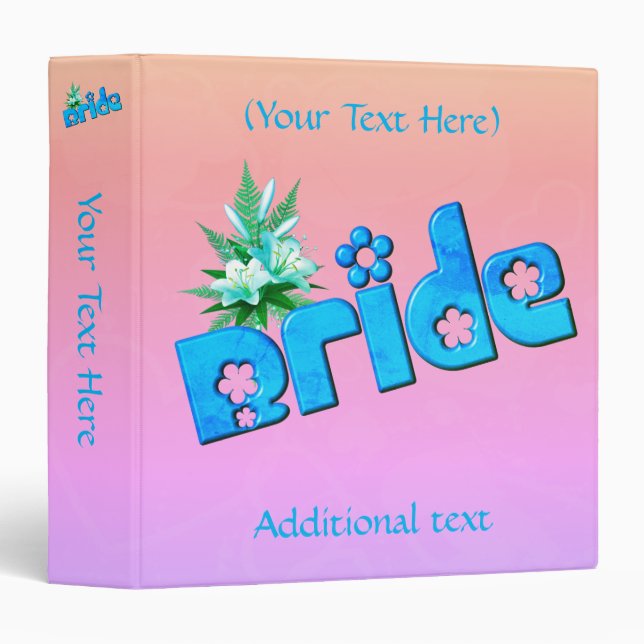 Bride Personalized  Binder (Front/Spine)