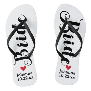 Bride Personalized Wedding Pick Your Colour Flip Flops