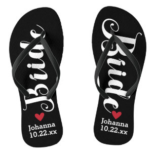 Bride Personalized Wedding Pick Your Colour Flip Flops