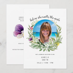 Bride Photo Before She Walks Bridal Shower Invitat Invitation