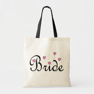 Bride Pink Hearts Tote Bag