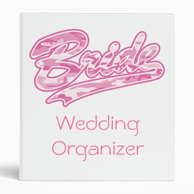 Bride Pink Military Camouflage Binder (Front)