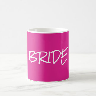Bride pink white minimal coffee mug
