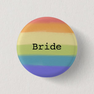 Bride Rainbow Button 