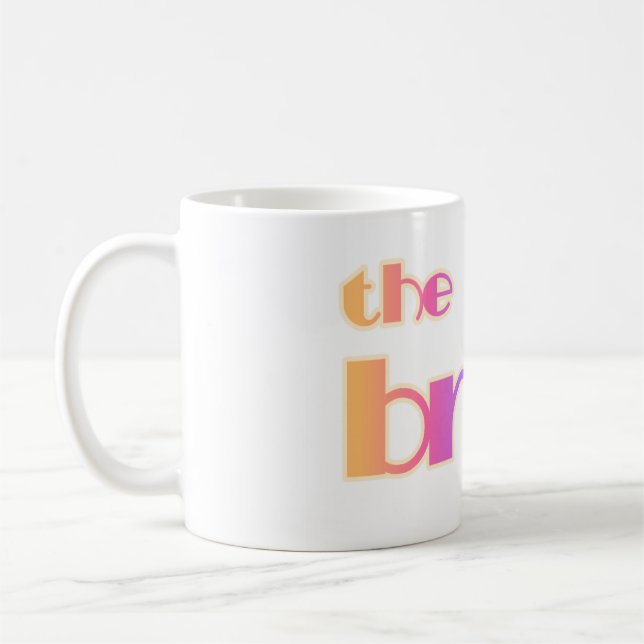 BRIDE RAINBOW TEXT COFFEE MUG (Left)