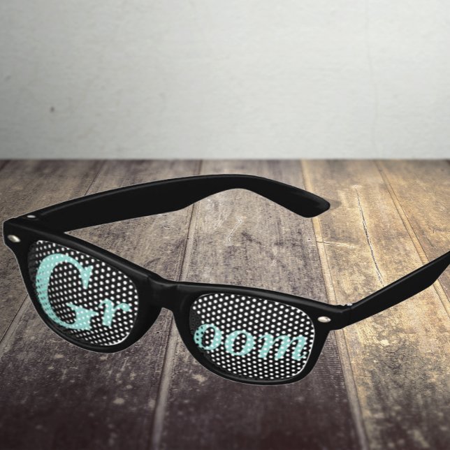 BRIDE Reception Shower Bridal Wedding Party Groom Retro Sunglasses (Creator Uploaded)