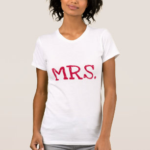 Bride Red Text Mrs. T-Shirt