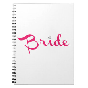 Bride Retro Script Hot Pink Notebook