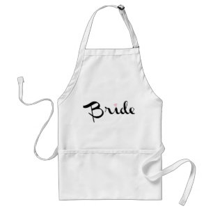 Bride Retro Script Standard Apron
