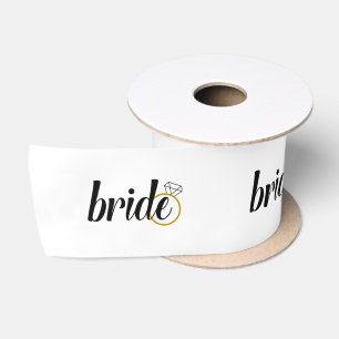 Bride Ribbon - Bridal Shower, Engagement, Wedding Satin Ribbon