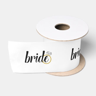 Bride Ribbon - Bridal Shower, Engagement, Wedding Satin Ribbon