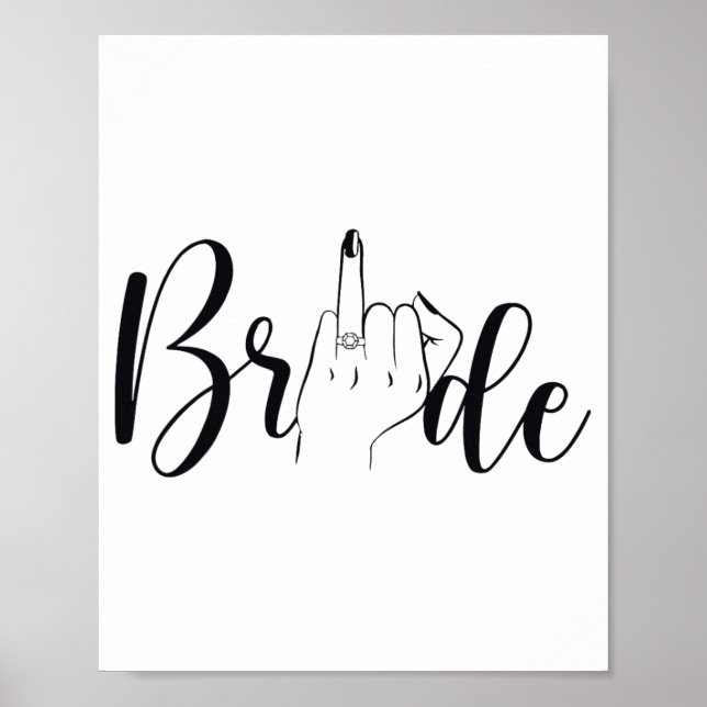 Bride Ring Finger Wedding  Poster (Front)