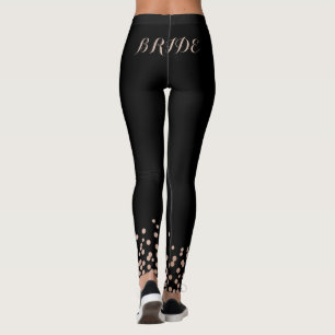 Bride Rose Parties scintillant or Leggings noirs