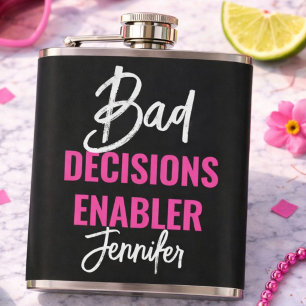Bride’s Bad Decision Enabler Bachelorette Party Hip Flask