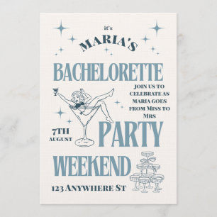 Bride’s Last Adventure – Bachelorette Weekend Fun Invitation