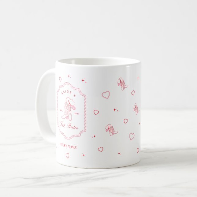 Bride’s Last Rodeo Bachelorette Coffee Mug (Front Left)