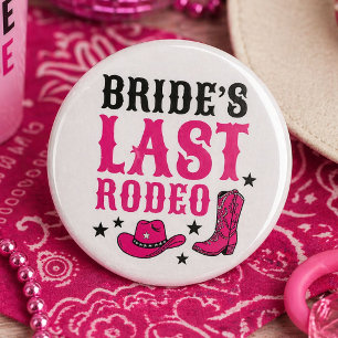 Bride’s Last Rodeo Western Bachelorette Party 1 Inch Round Button