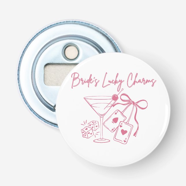 Bride’s Lucky Charms | Casino Bachelorette Party Bottle Opener (Front)