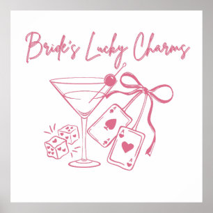 Bride’s Lucky Charms   Casino Bachelorette Party Poster