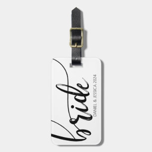 Bride Script Elegant Minimalist Names Luggage Tag
