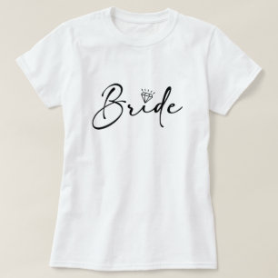 Bride Script Wedding Diamond  T-Shirt