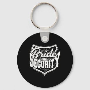 Bride Security - Beautiful Bride And Groom Wedding Keychain
