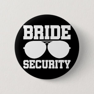 Bride Security Ring Bearer Wedding Party Kids Boys 2 Inch Round Button