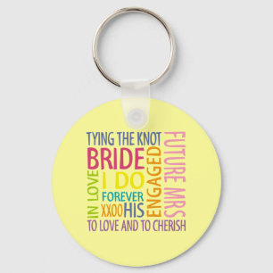 Bride Sentiments Wedding Keychain