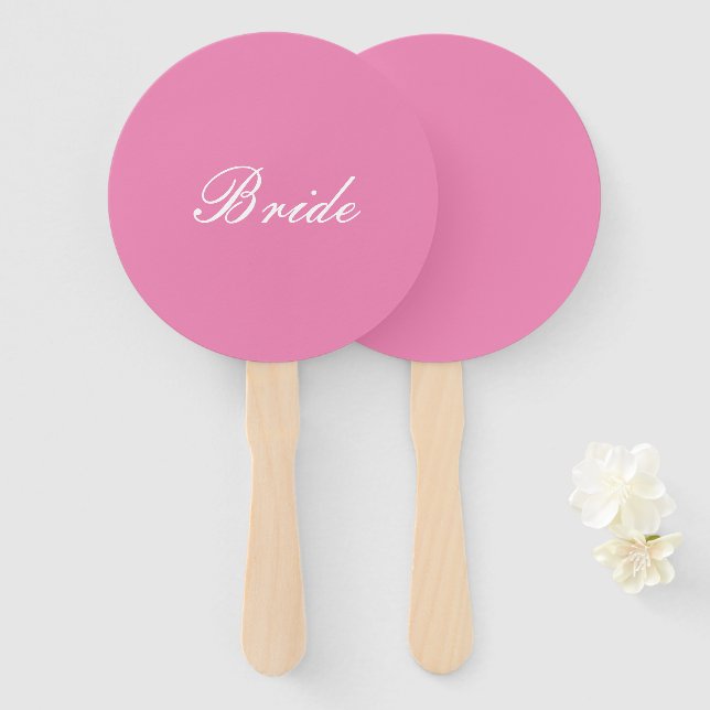 BRIDE SIGN,BRIDAL SHOWER HAND FAN (Front and Back)