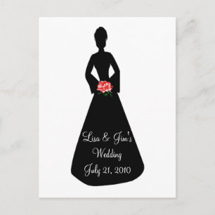 Bride Silhouette Postcard