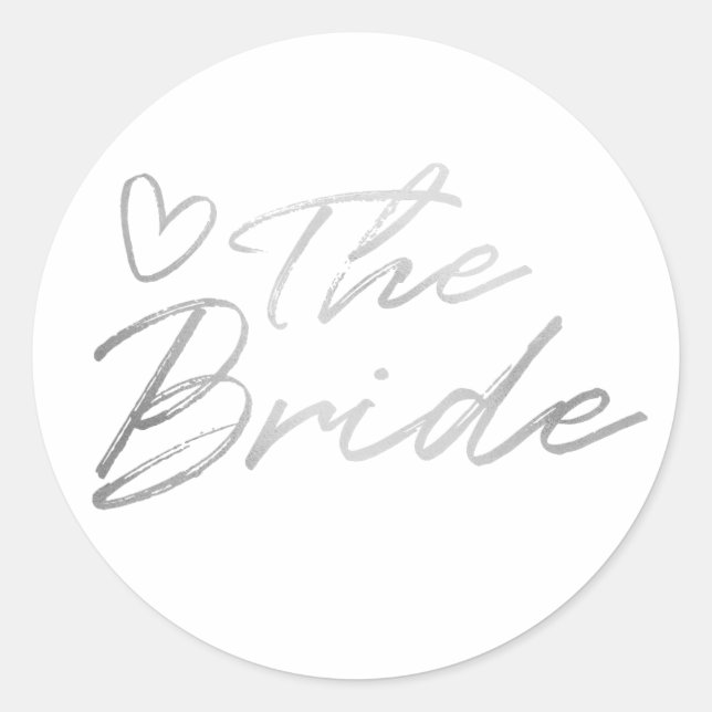 Bride - Silver fausse feuille autocollant (Devant)
