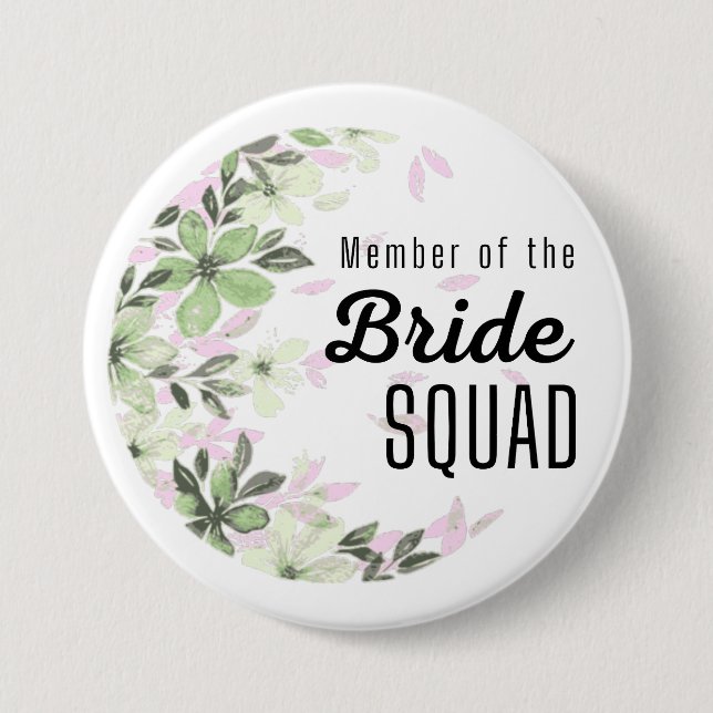 Bride Squad 3" Round Button (Front)