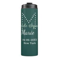 Bride squad add name monogram bridesmaid blue